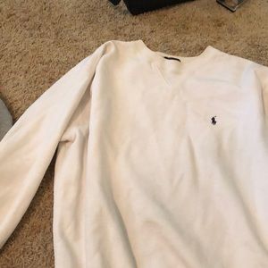 white ralph lauren crew neck sweatshirt